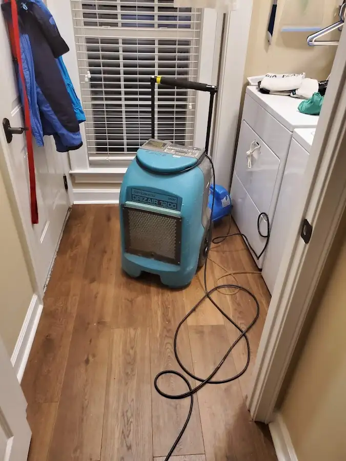 Commercial dehumidifier deployed for Flood Damage Cleanup in New Berlin